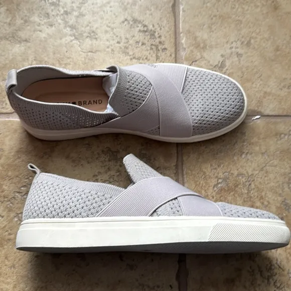 New! Lucky Brand Larays Slip On Knit Criss Cross Sneakers 8