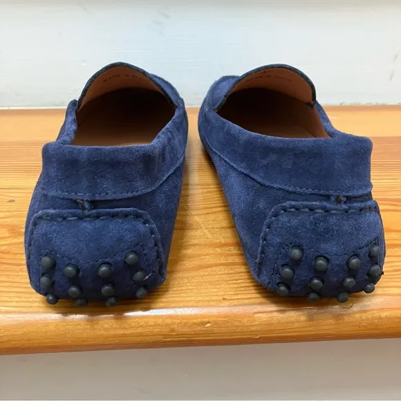 New M. Gemi Felize Suede Italian Driving Loafer Moccasin Shoe Midnight Blue 39.5