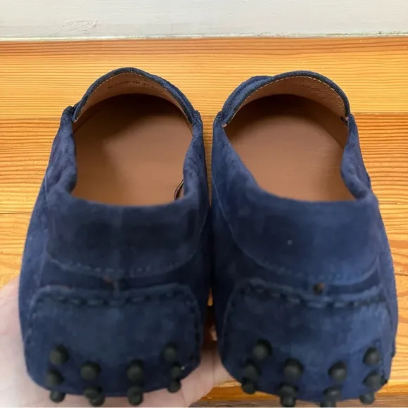 New M. Gemi Felize Suede Italian Driving Loafer Moccasin Shoe Midnight Blue 39.5