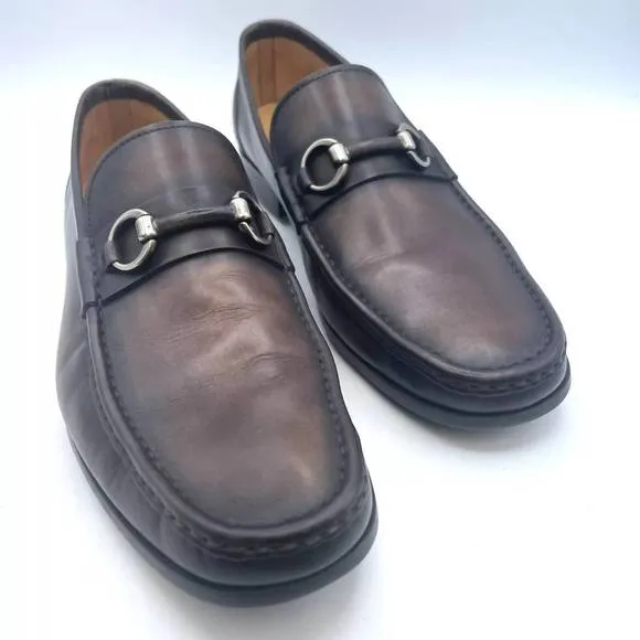 NEW MAGNANNI men's blas leather loafer in cacao