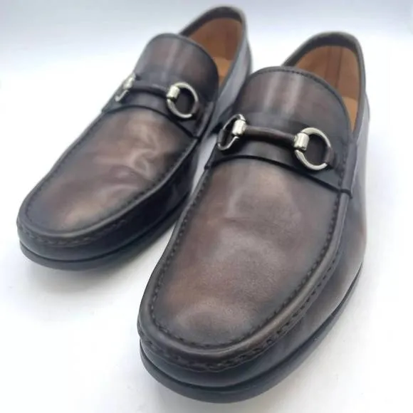 NEW MAGNANNI men's blas leather loafer in cacao