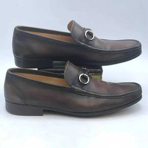NEW MAGNANNI men's blas leather loafer in cacao