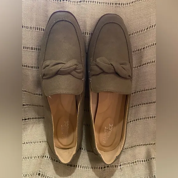 NEW - Market &amp; Spruce Abrina loafer shoe flat olive green twist braid slip-on