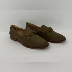 NEW - Market &amp; Spruce Abrina loafer shoe flat olive green twist braid slip-on