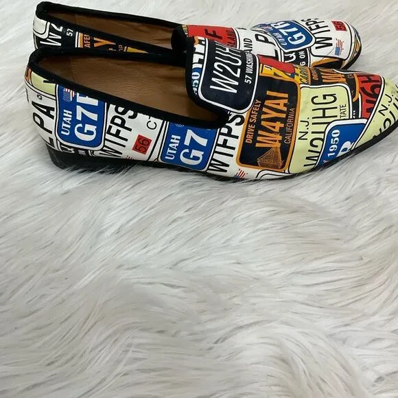 NEW Meijiana multi color License Plate Print Slip On Loaders 10