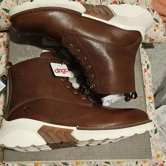NEW Mens Brown Leather Boots