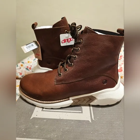 NEW Mens Brown Leather Boots