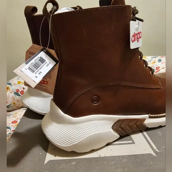 NEW Mens Brown Leather Boots
