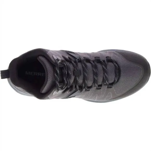 NEW MERRELL men's zion fst mid waterproof hiking boots in black/rock