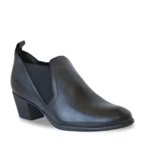 New Munro Jessie Bootie Black Leather comfortable heeled boots Jackson size 10
