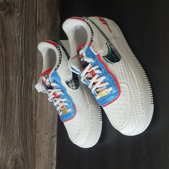 New Nike AF1 Shadow White Quilted Air Force 1 Sneakers 7.5 Streetwear Casual