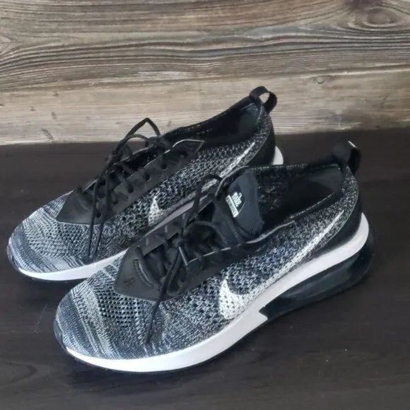New Nike Air Max Flyknit Racer Black White Oreo Sneakers