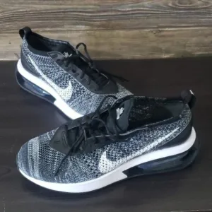 New Nike Air Max Flyknit Racer Black White Oreo Sneakers