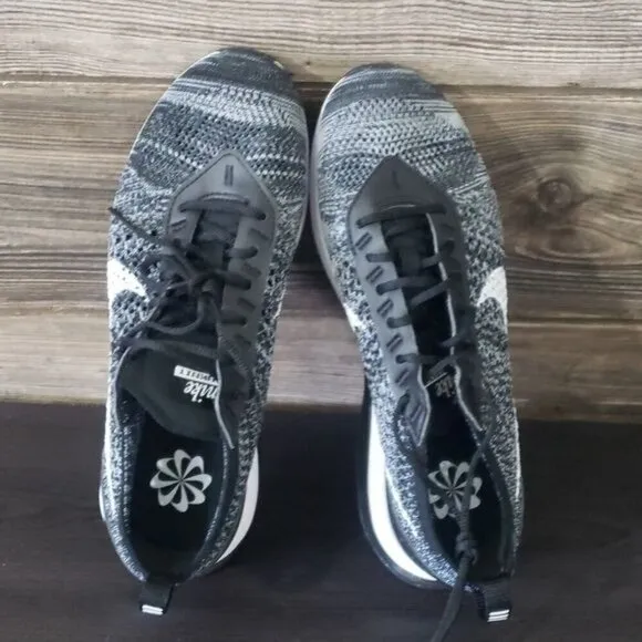 New Nike Air Max Flyknit Racer Black White Oreo Sneakers