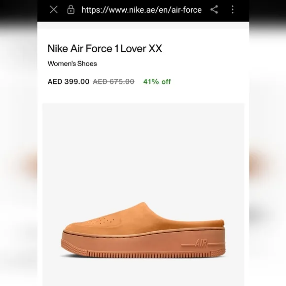 NEW Nike Womens Air Force 1 Lover XX Leather Mules Cinder Orange SZ 10