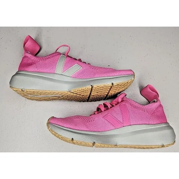 New NWOB Women's Veja Rick Owens Running Style 2- Knit Pink/Gray Women's Size 6