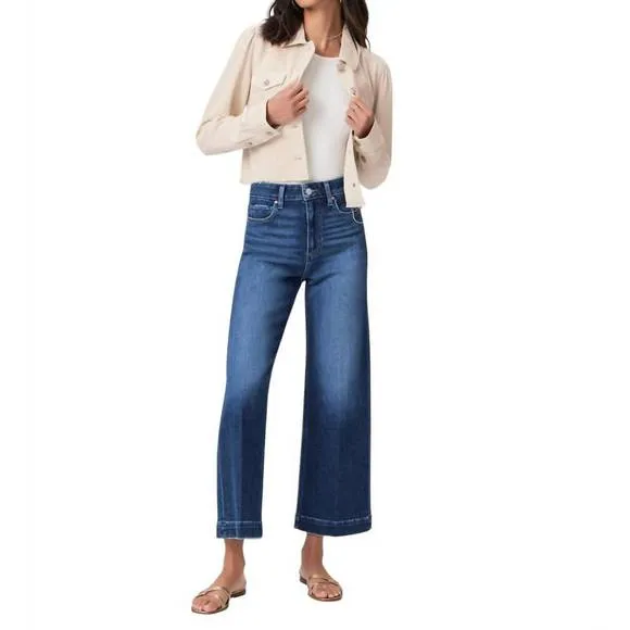 NEW PAIGE anessa wide leg jeans in foreign film