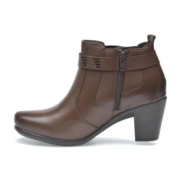 NEW PAZSTOR women's lambskin boots britany in barista brown