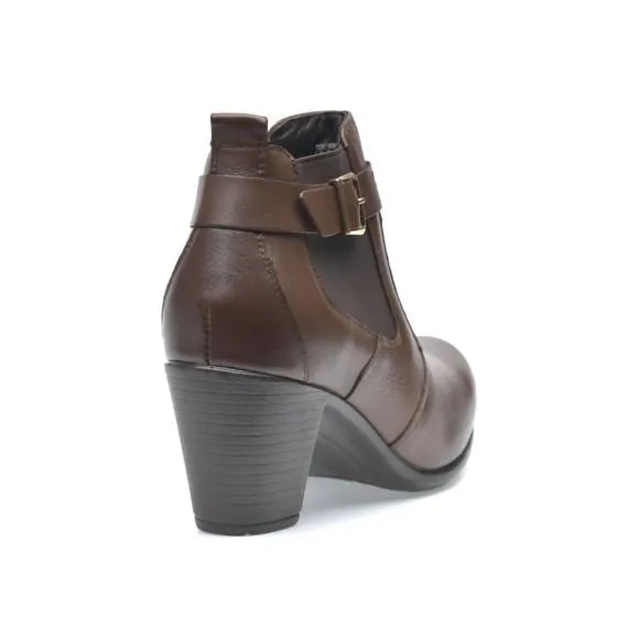 NEW PAZSTOR women's lambskin boots britany in barista brown