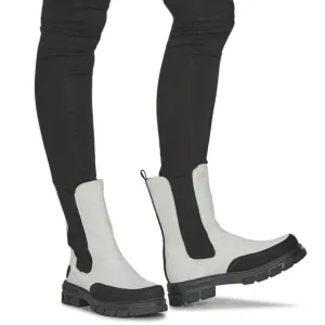 NEW RIEKER Mid Shaft Comfort Chelsea Boots White/black for women 462mn