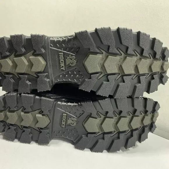NEW ROCKY Mens Alpha Force Boots Size 9M Waterproof Ankle Lace-Up Durable Black