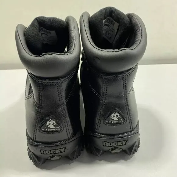 NEW ROCKY Mens Alpha Force Boots Size 9M Waterproof Ankle Lace-Up Durable Black