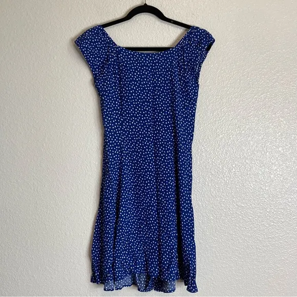 New Rolla’s Erin Mini Tulips Button Front Short Sleeves Fit Flare Dress