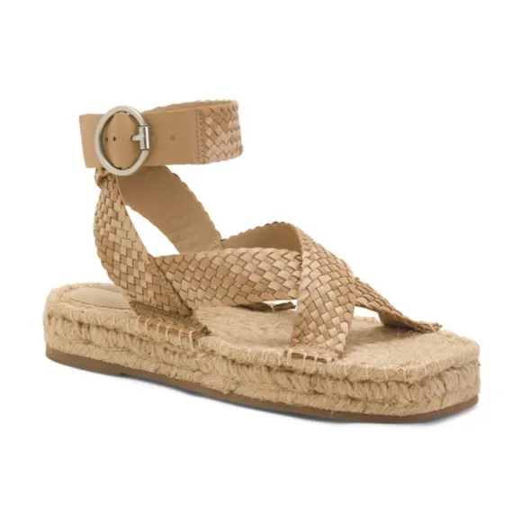 NEW SAM EDELMAN Dakota Braided Leather Sandals Natural color for women 252