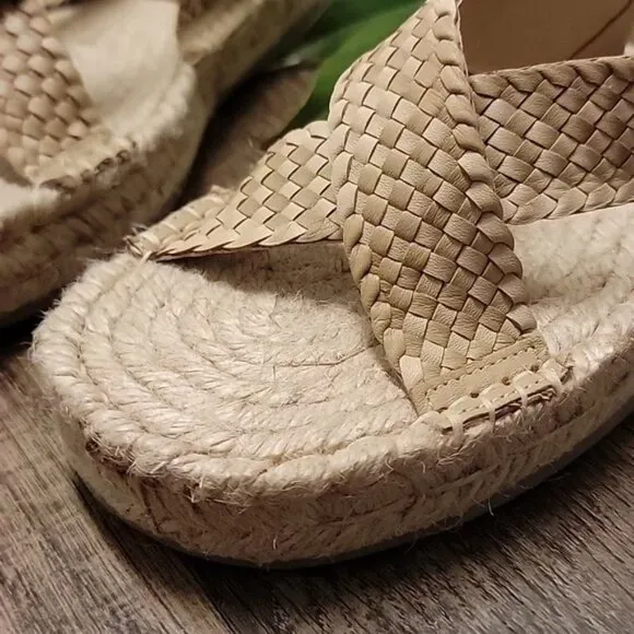 NEW SAM EDELMAN Dakota Braided Leather Sandals Natural color for women 252