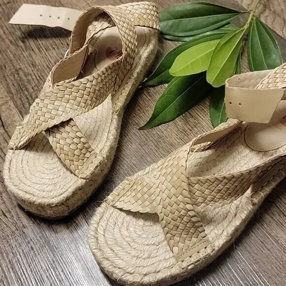NEW SAM EDELMAN Dakota Braided Leather Sandals Natural color for women 252