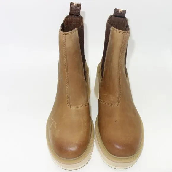 NEW Sorel Women's 7  Hi-Line Heel Chelsea Waterproof Boots Umber Brown