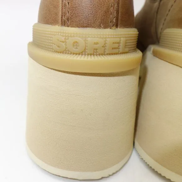 NEW Sorel Women's 7  Hi-Line Heel Chelsea Waterproof Boots Umber Brown