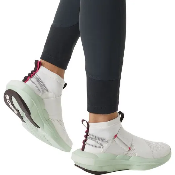 new  Sorel Women's Explorer Defy Mid Sneakers  Sea Salt  (252)