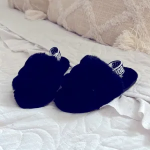 New T fluff Ugg Slides