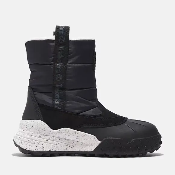 NEW TIMBERLAND Mid Pull On Waterproof Snow Boots black for women 663mn