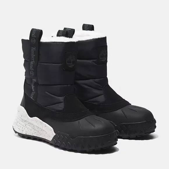NEW TIMBERLAND Mid Pull On Waterproof Snow Boots black for women 663mn