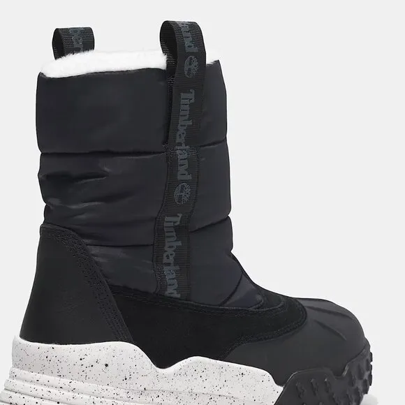 NEW TIMBERLAND Mid Pull On Waterproof Snow Boots black for women 663mn