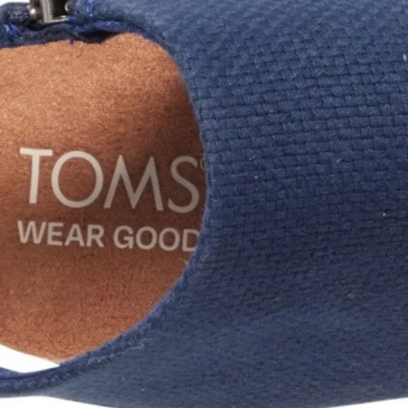 new TOMS Majorca Rope Platform Sandals  in  Basket Weave Navy 252