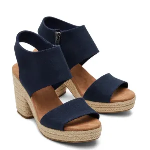 new TOMS Majorca Rope Platform Sandals  in  Basket Weave Navy 254 294
