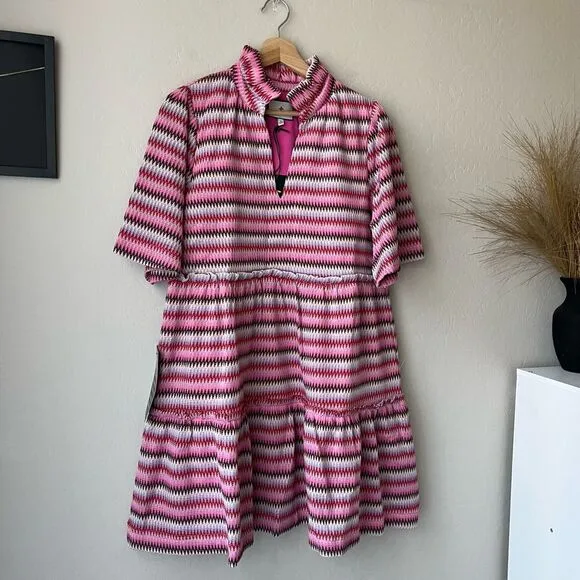NEW Tuckernuck Dress Zigzag Knit Stripe Crawford Dress Size M