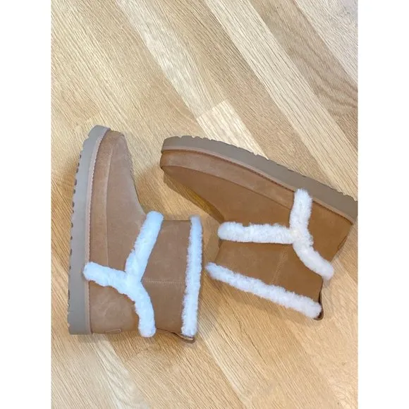 New UGG Classic Mini Spill Seam Boots Women's 10 No Box MSRP$180