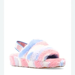 New UGG Fluff Yeah slide flat sandals in Multi color in size 9