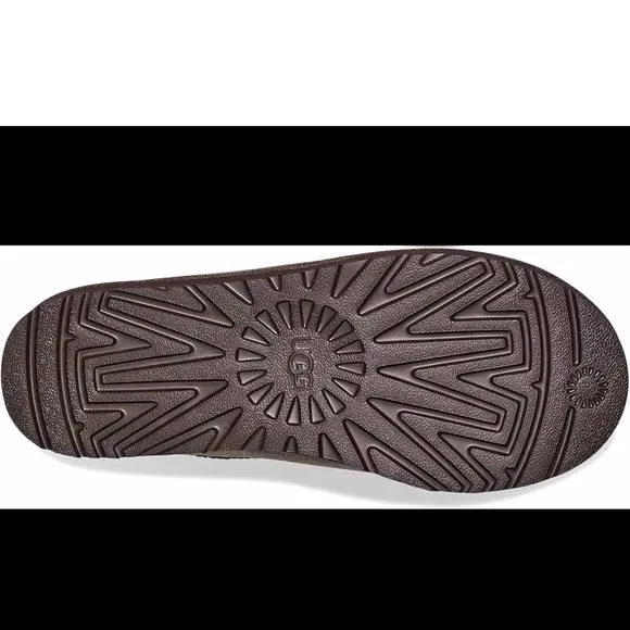 NEW UGG men tasman distressed sandal in burnt cedar