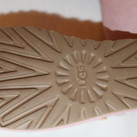 NEW UGG MINI BAILEY BUTTON SUEDE BOOTS PINK 8‎