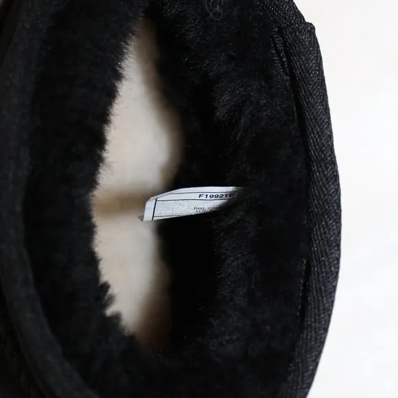 NEW UGG WOMEN'S ULTRA MINI SUEDE SHEARLING LINED‎ BOOTS BLACK