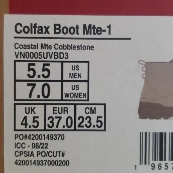 New Vans Colfax Ankle Boot Mte Brown Suede Waterproof Hiking Outdoor Shoes