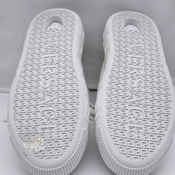 New Versace Women's White Greca Sneakers Shoes Size 39.5 Made In Italy
