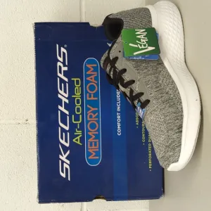 New w/ box sketchers air cooled memory foam sneakers sz men's 6.5 gray shoe