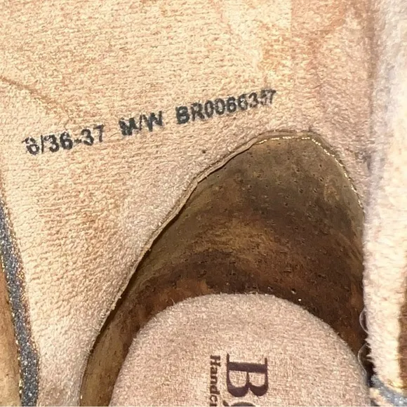 🌻NEW w.box Born &quot;Varas&quot; Brown Glazed Ginger Ankle Boots Size 6