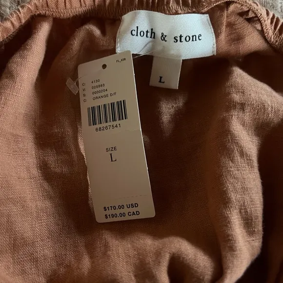 New with Tags Cloth and Stone all Linen dress from Anthropology with Pockets.